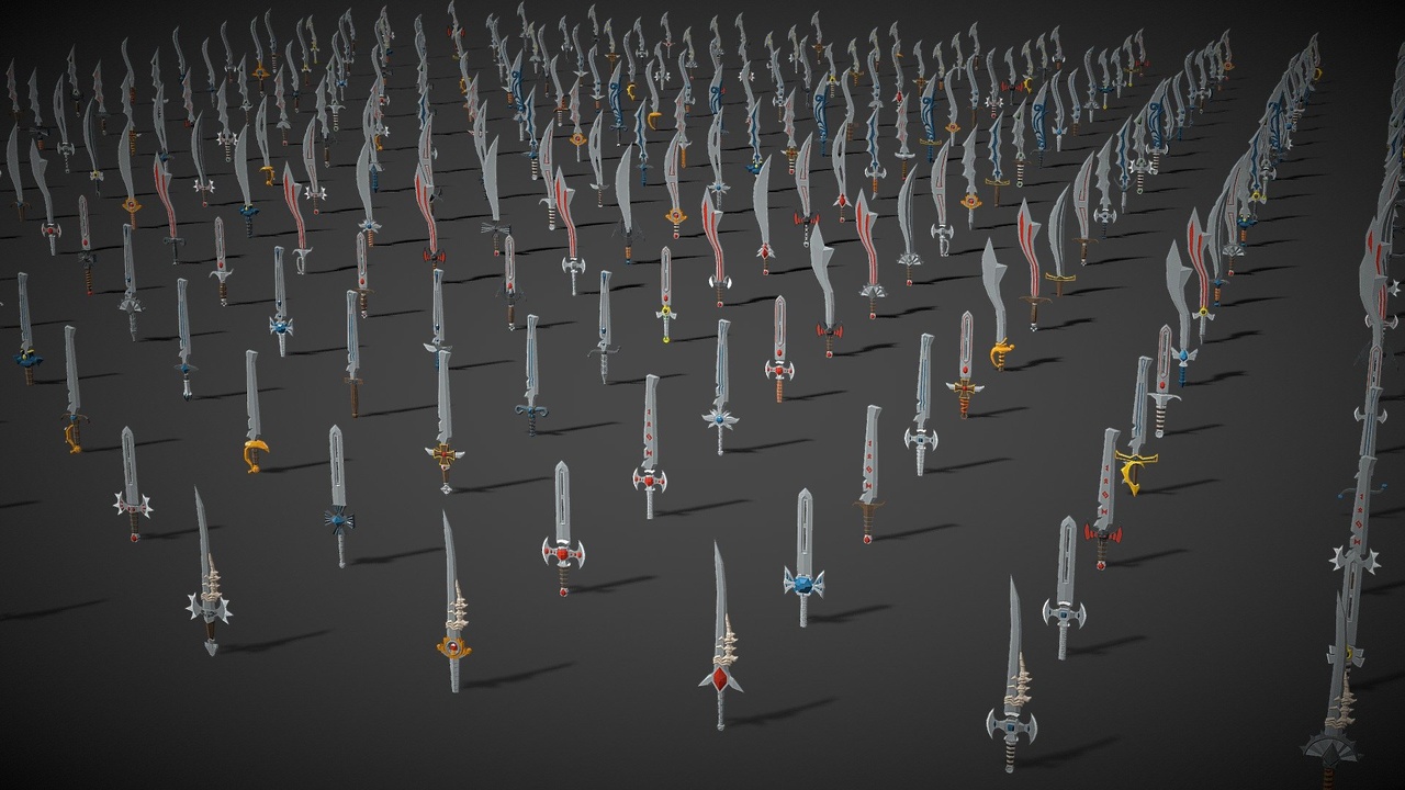 Media 1 for listing Swords Pack 03 - Low Poly Stylized Swords