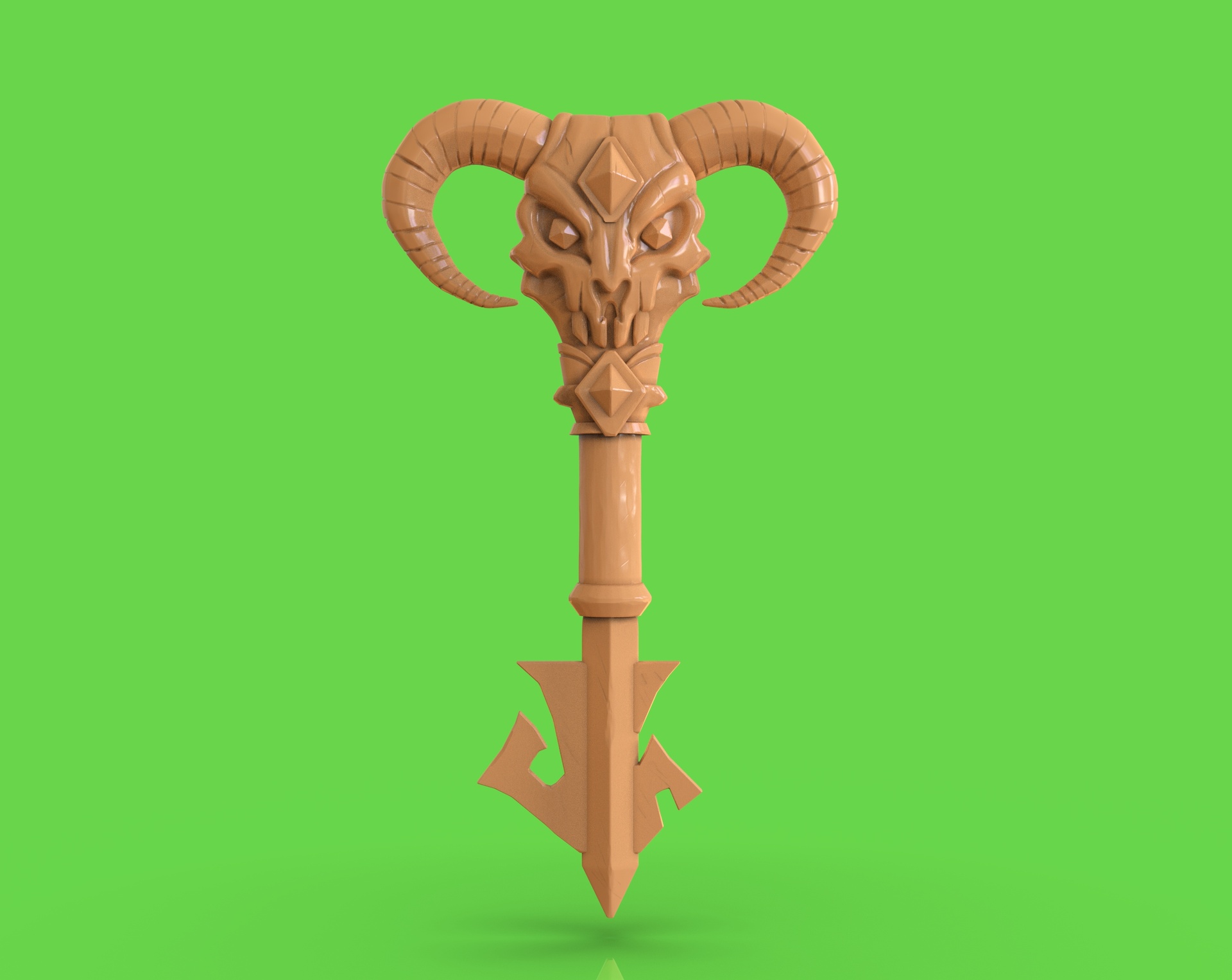 Media 1 for listing Stylized Demon Key