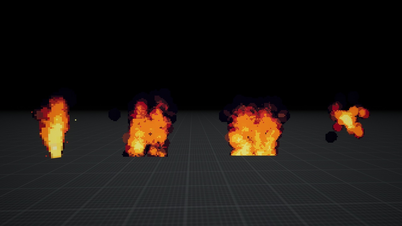 Pixel Style Flame Vfx Pack (Niagara) | Fab