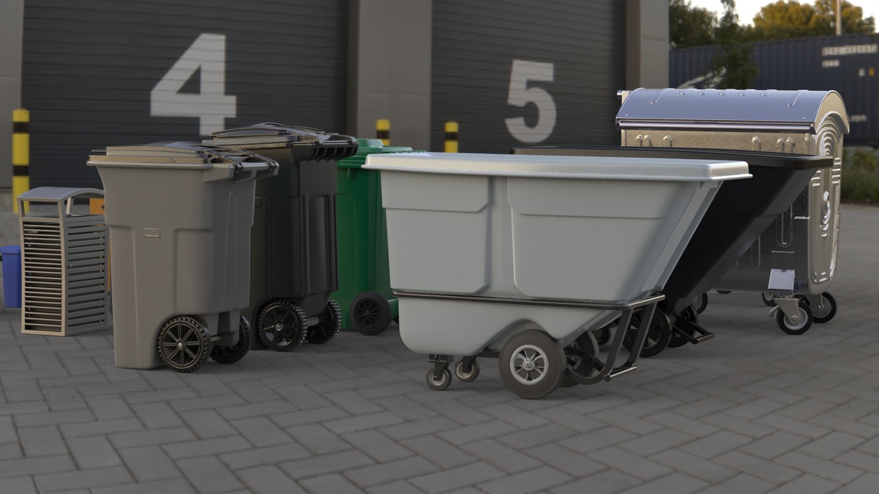 Media 1 for listing Trash and Garbage Pack 3D Assets High Poly Bundle | Models Indoor and Outdoor