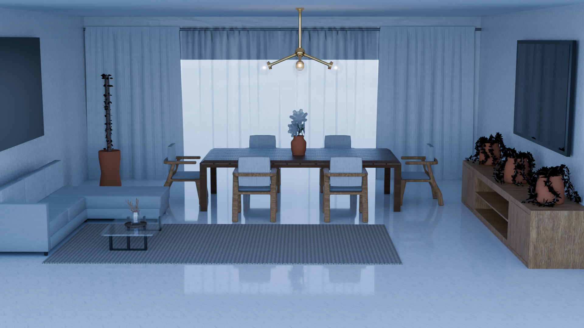 Modern Living & Dining Room | Fab