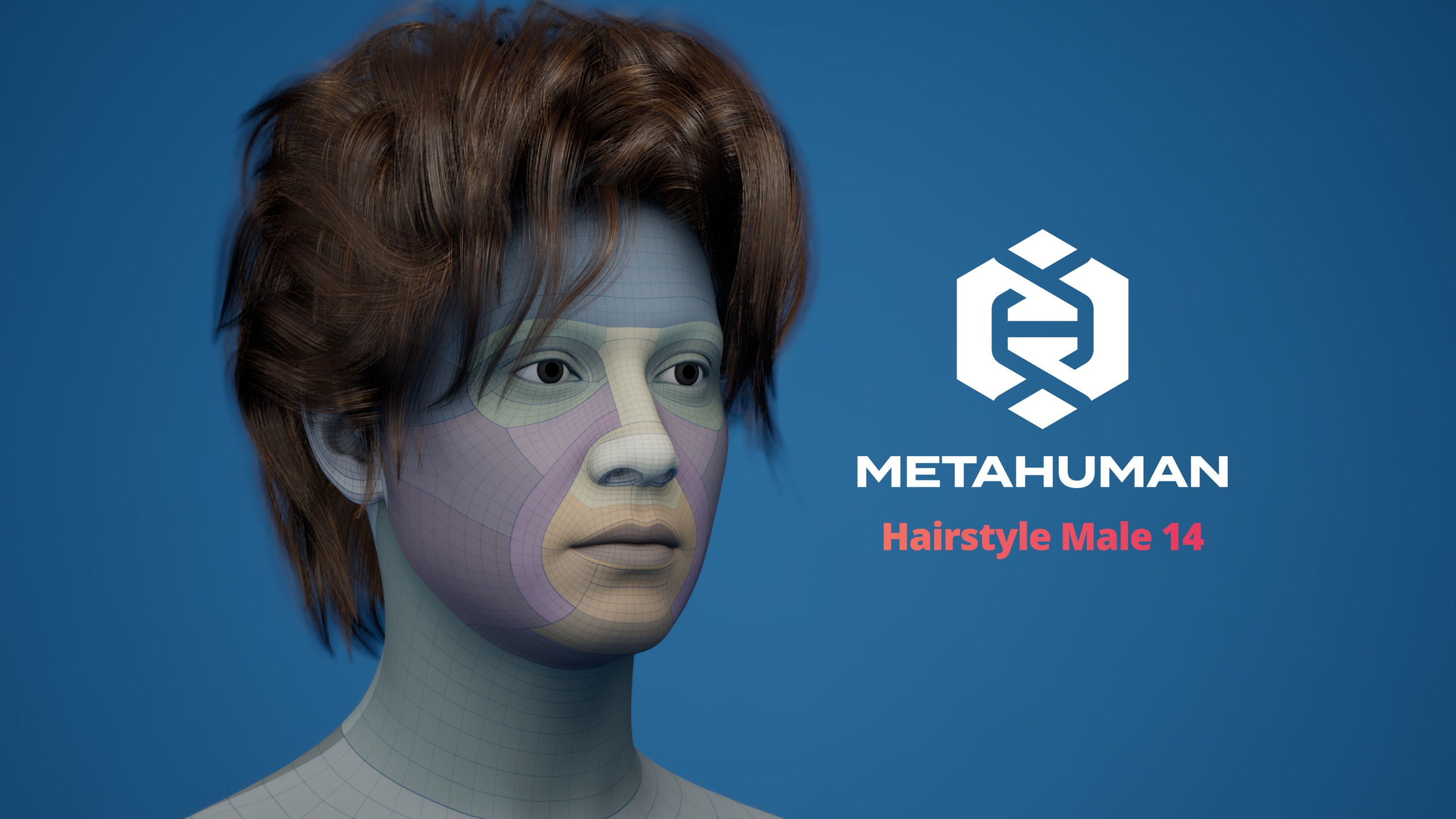Media 1 for listing MetaHuman Hairstyle Male 14 Groom