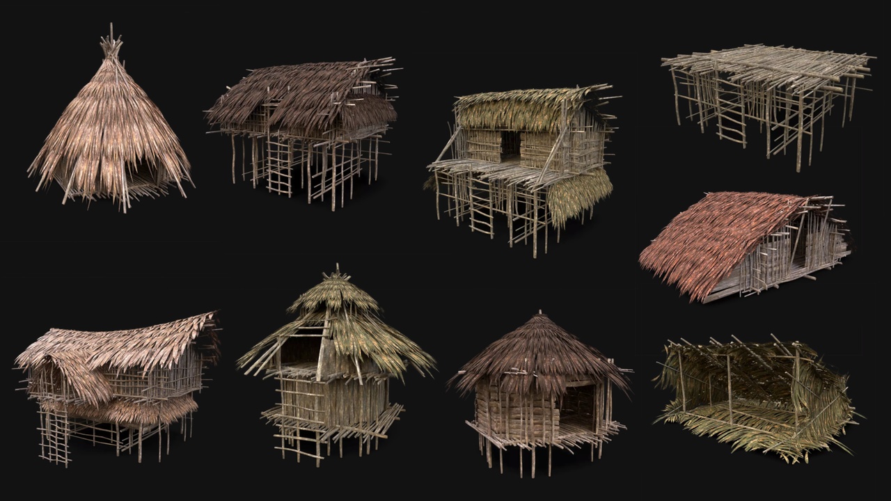 File multimediali per l'articolo Bamboo Jungle Tribal Huts: 1