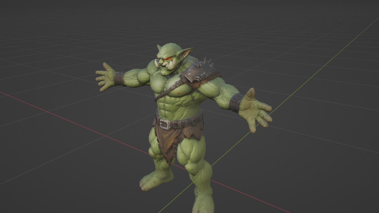 Media 1 for listing Orc Character – Low Poly Rigged Game Ready Asset