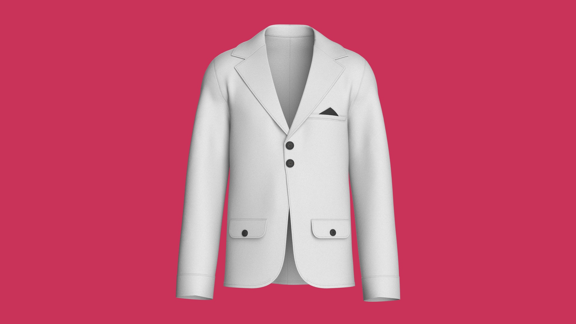 Media 1 for listing Men Double - Button Notch Lapel Blazer | High Poly