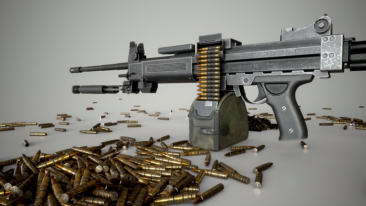 Media 1 for listing Machine Gun Low-poly 3D model