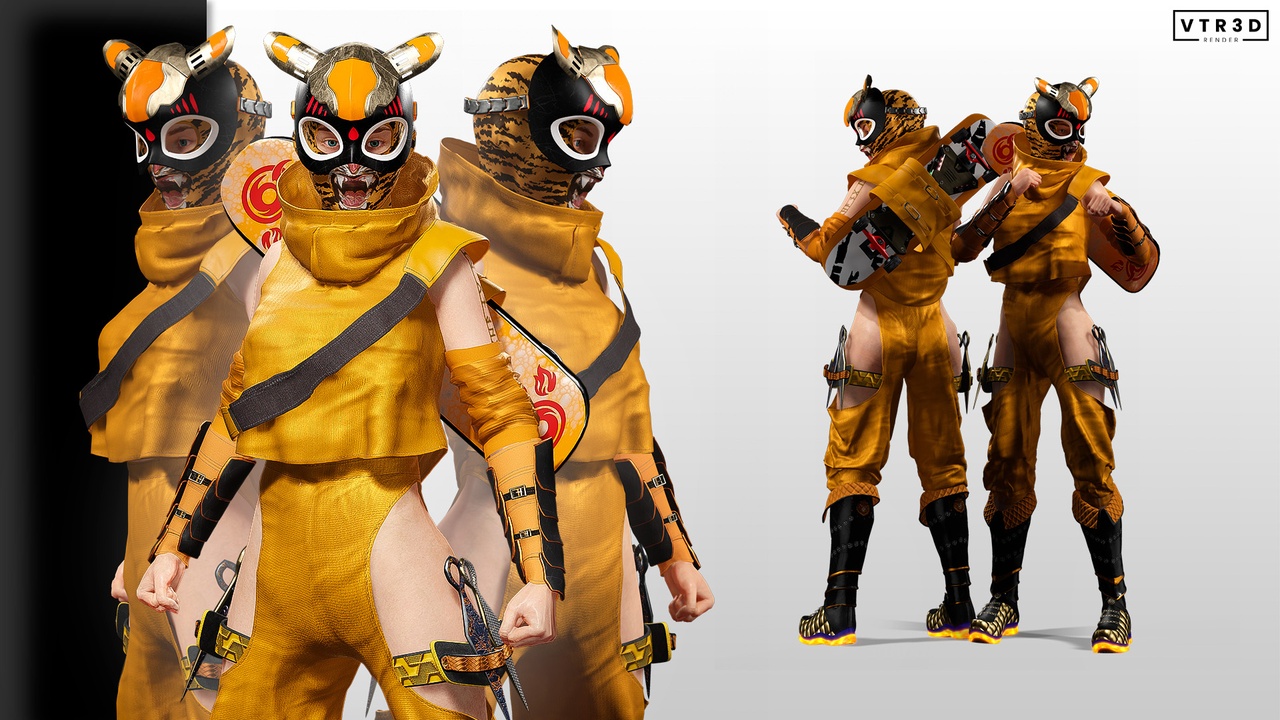 Media 1 for listing Tora Blaze Ninja Futuristic Tiger Mask Assassin Game Ready