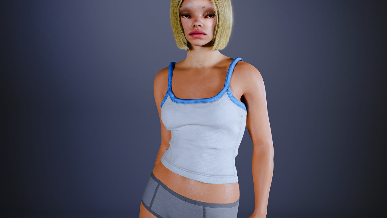 Media 1 for listing Strap "Spaghetti" Top | MetaHuman | Parametric Clothing & Recolor | UE5.6+