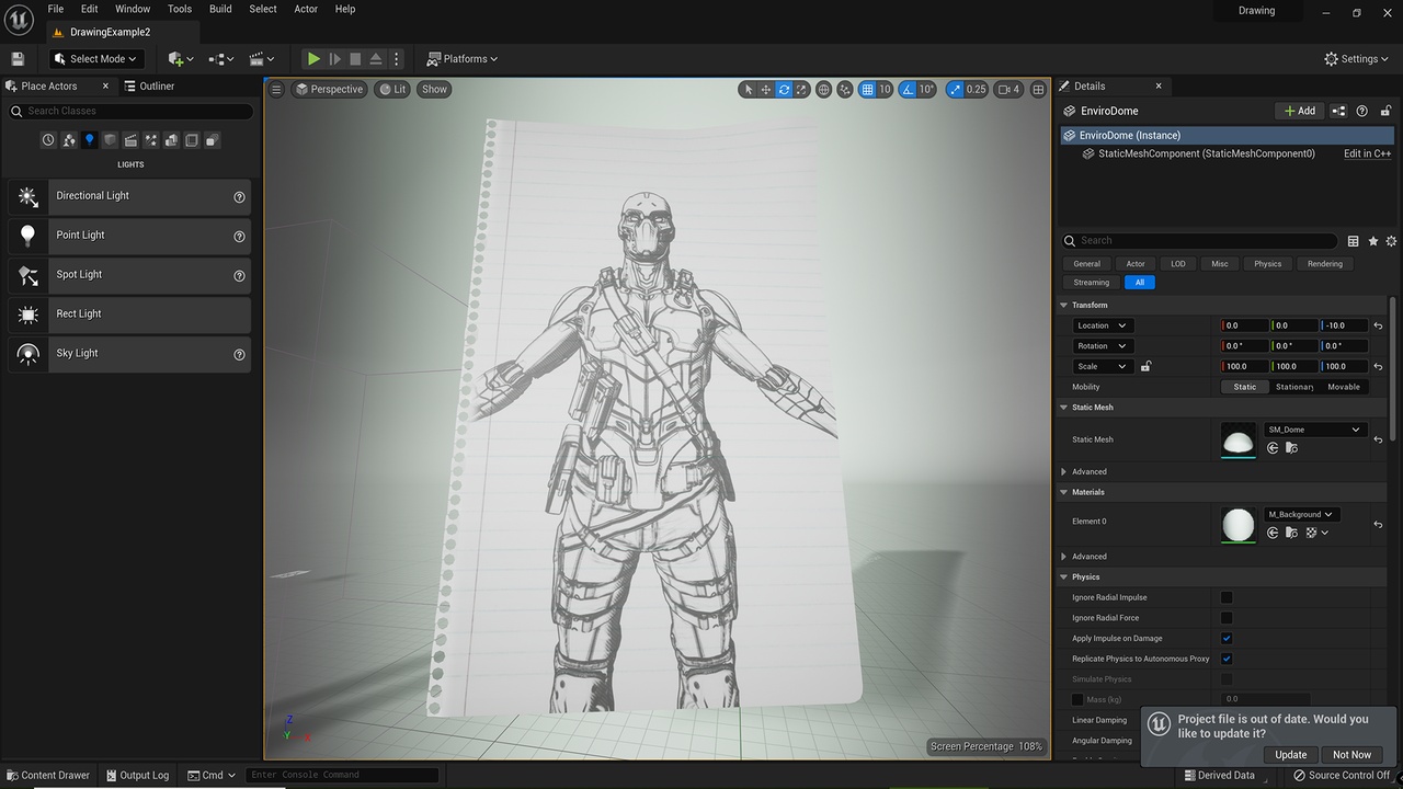Media 1 for listing Post Process Hand Draw Outline
