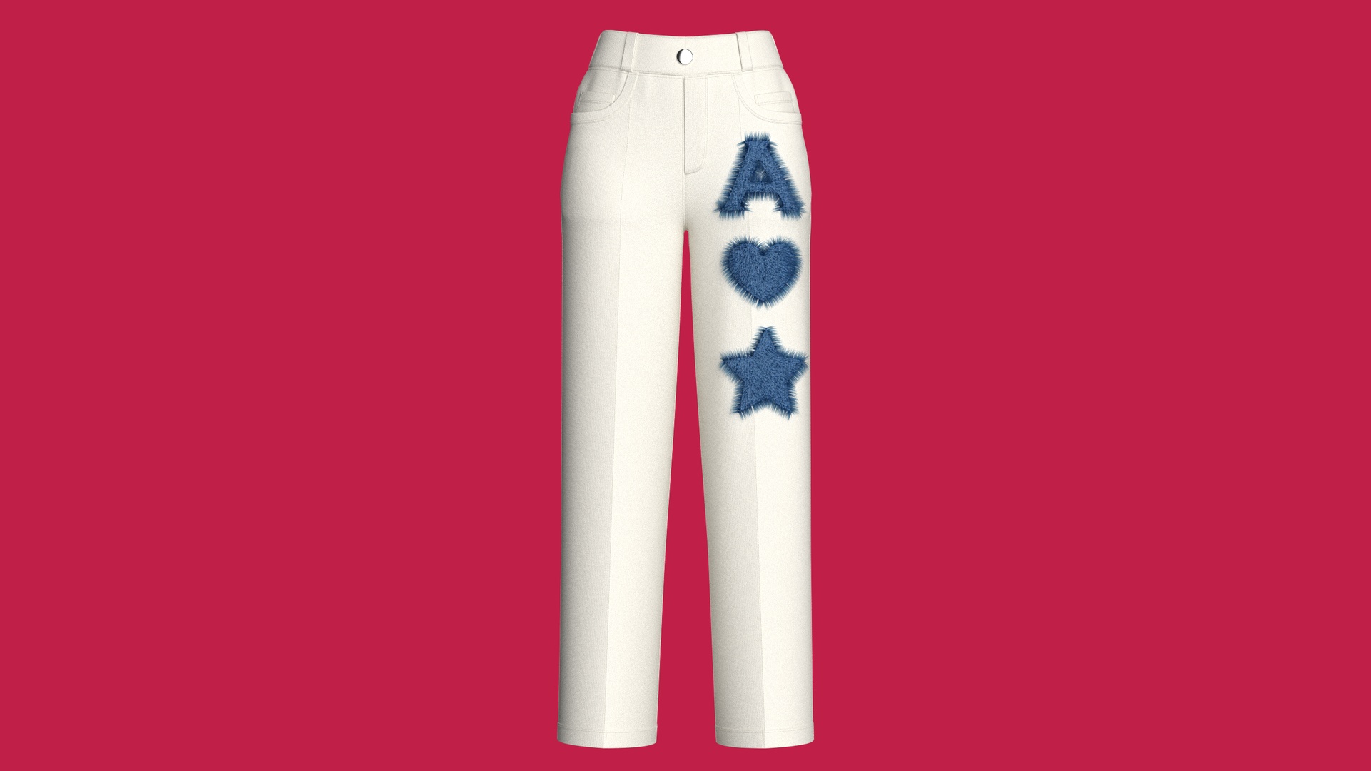 Media 1 for listing Girls High - Waisted Patchwork Pant | High Poly