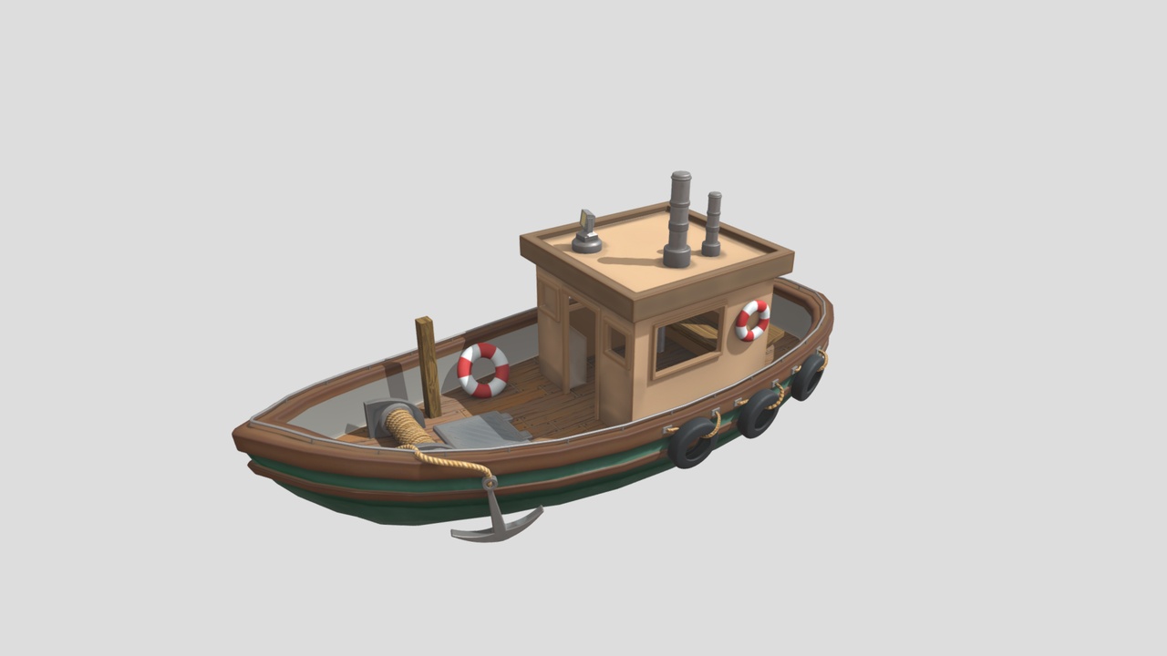 Media 1 for listing Stylized boat