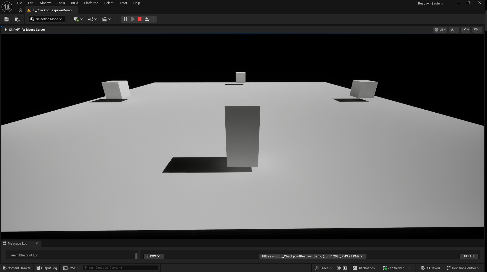 Media 1 for listing Spire Systems Checkpoint and Respawn System - Blueprint Respawn Points