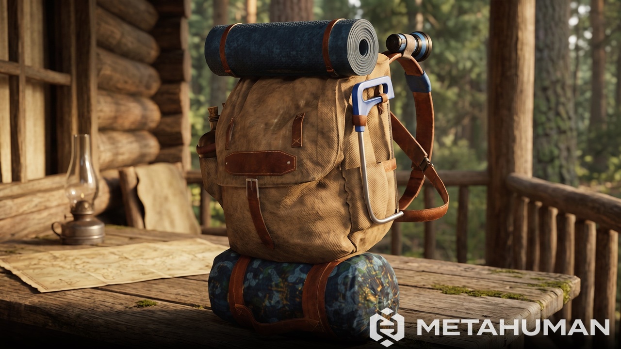 Media 1 for listing Highly detailed vintage hiking backpack designed for outdoor exploration