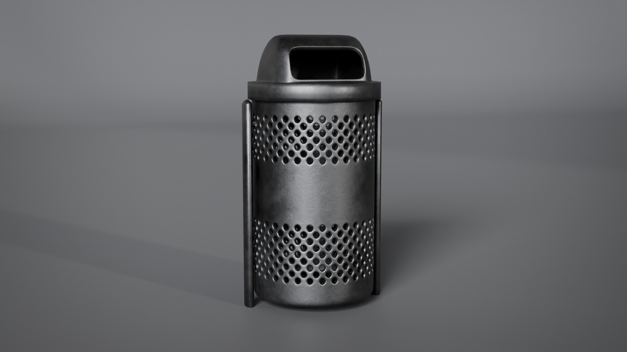 Media 1 for listing Metal Perforated Trash Bin