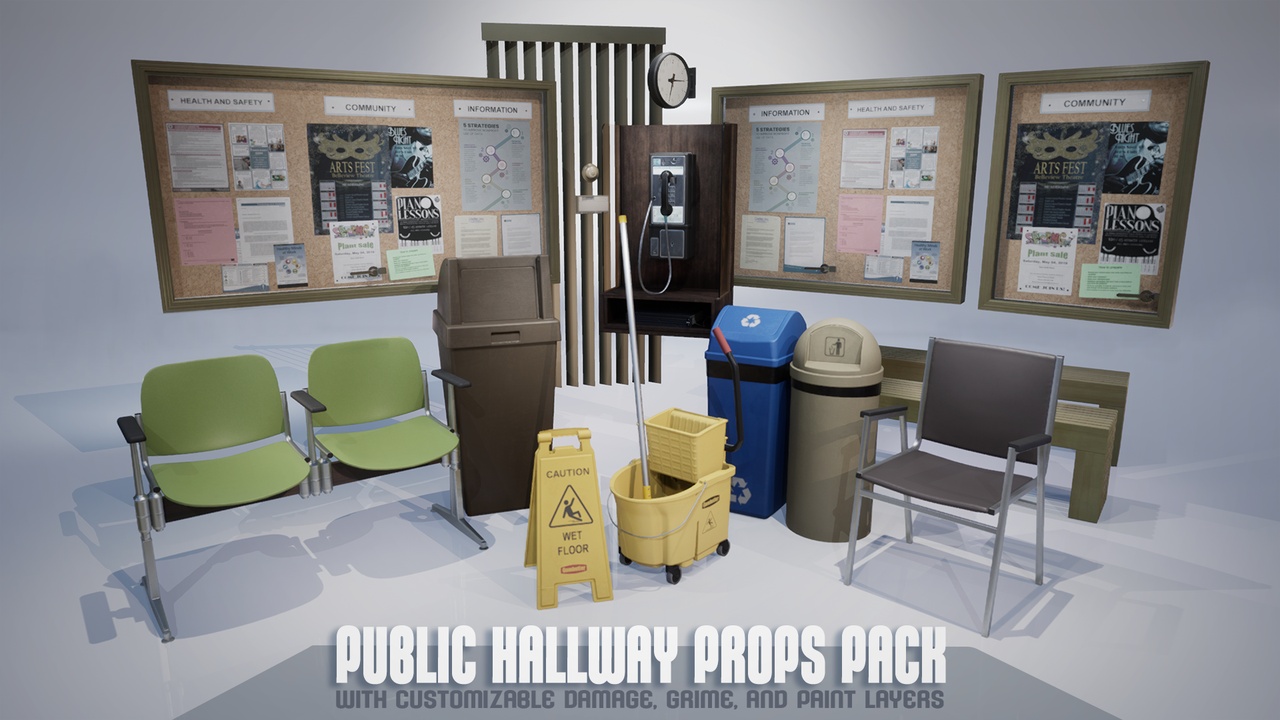 Media 1 for listing Public Hallway Props Pack