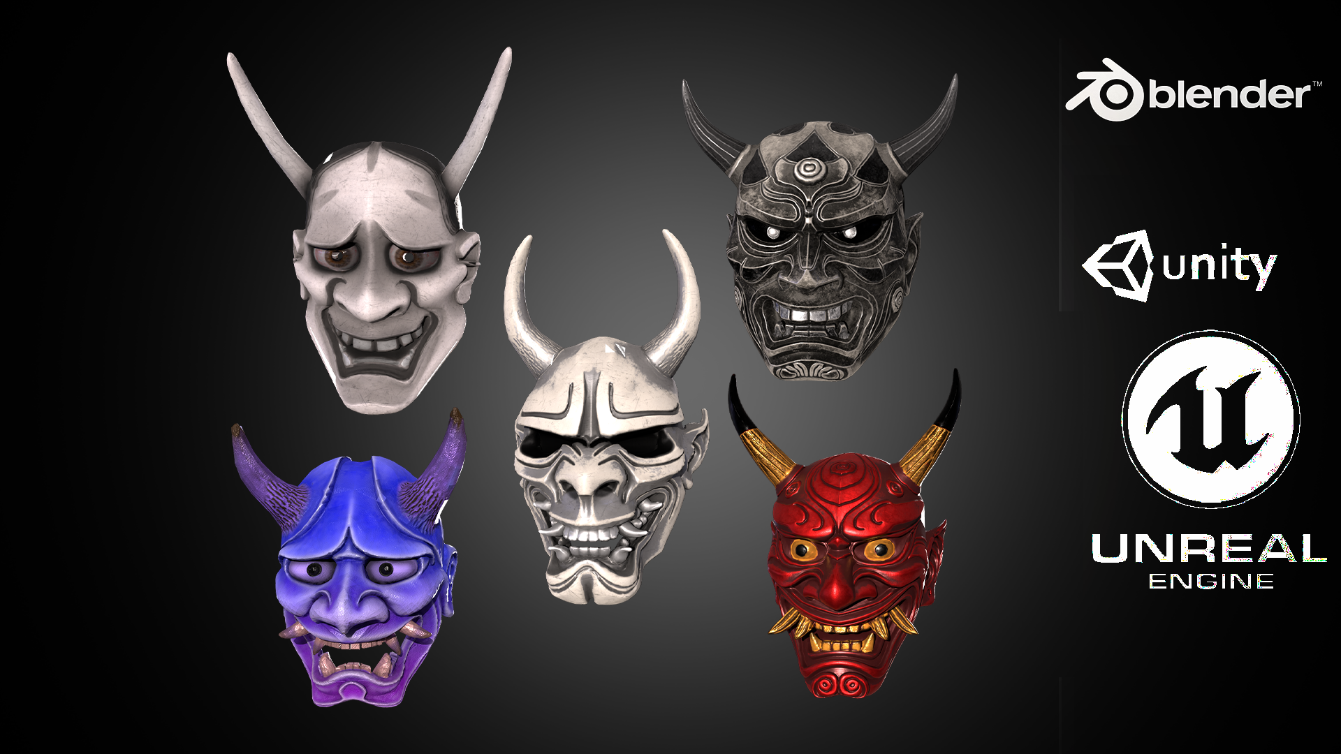 Hannya Mask Pack | Fab