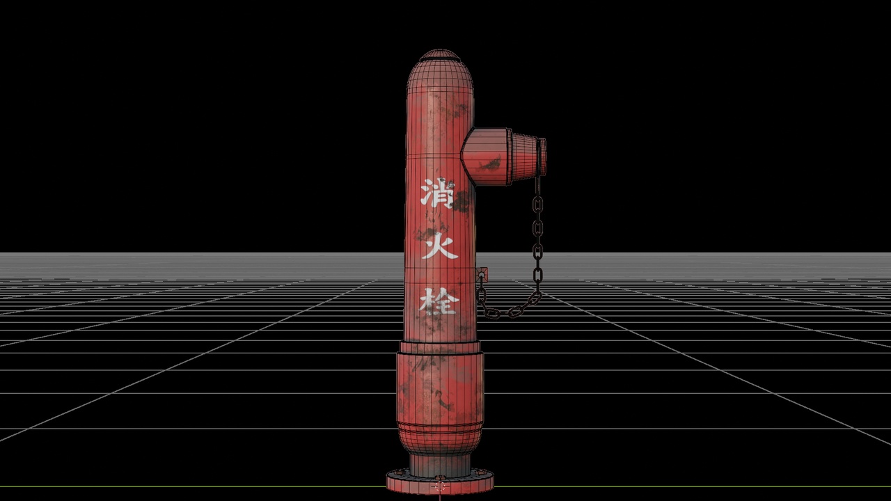 Media 1 for listing Japanese Urban Fire Hydrant - Game Ready / PBR