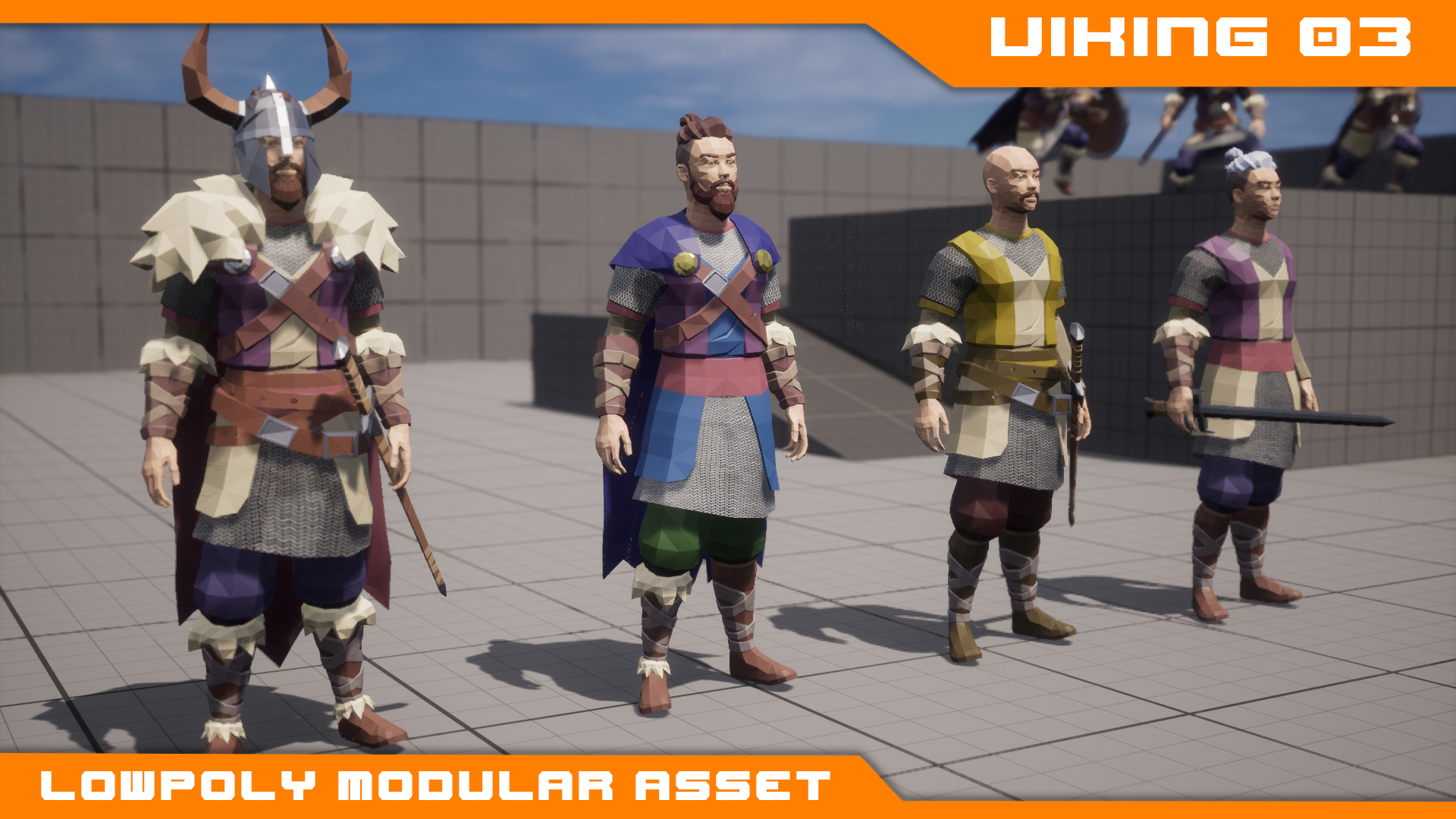 Viking 03 | Modular Low-Poly Raider Character | Fab