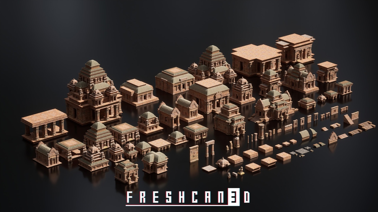 商品 Modular Temple Building Pack (Historical Temple, Fantasy Temple , Architecture) 的媒体 1