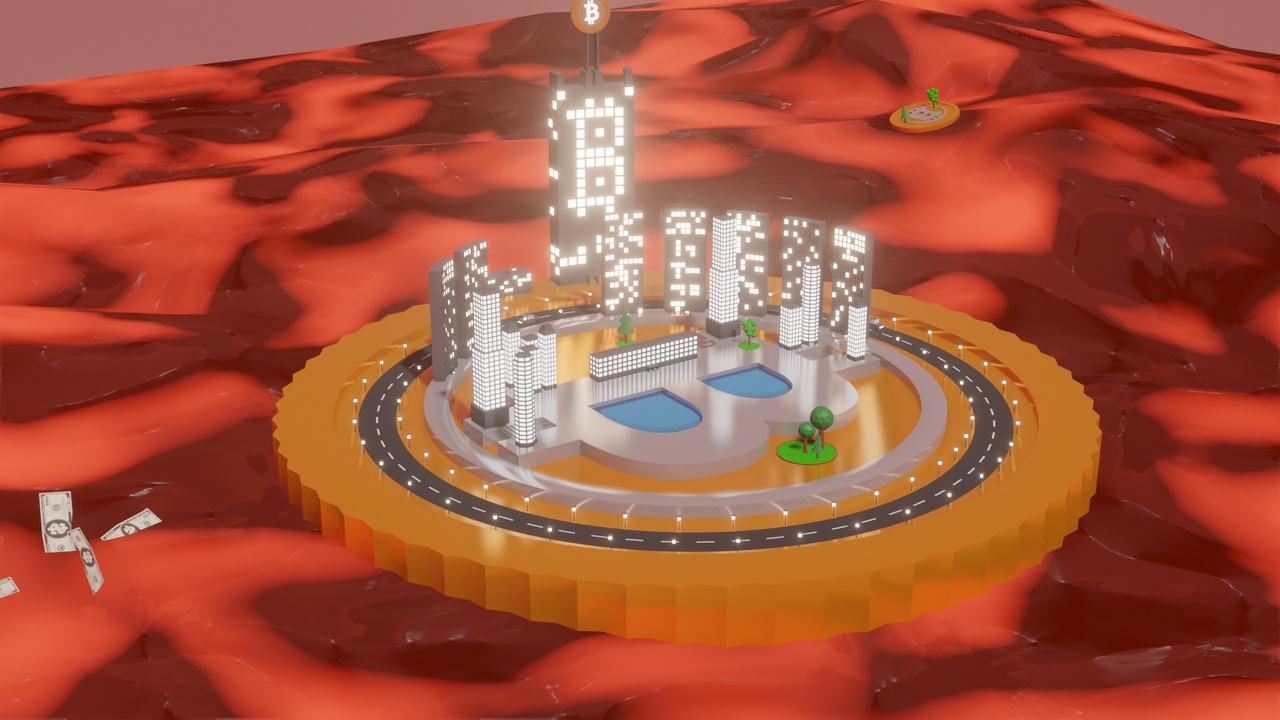 Media 1 for listing Bitcoin island rescue Low-poly 3D model