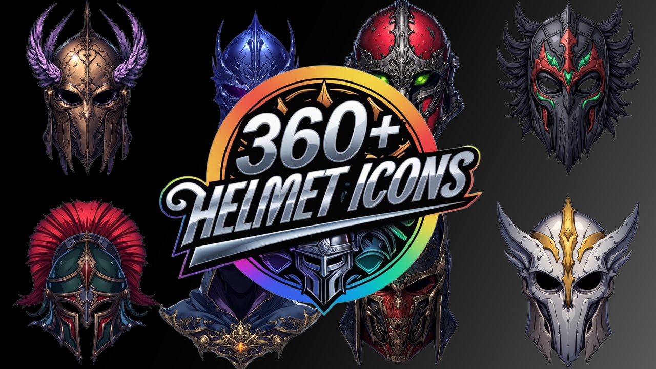 Media 1 for listing 360 + Helmet & Masks RPG Icons