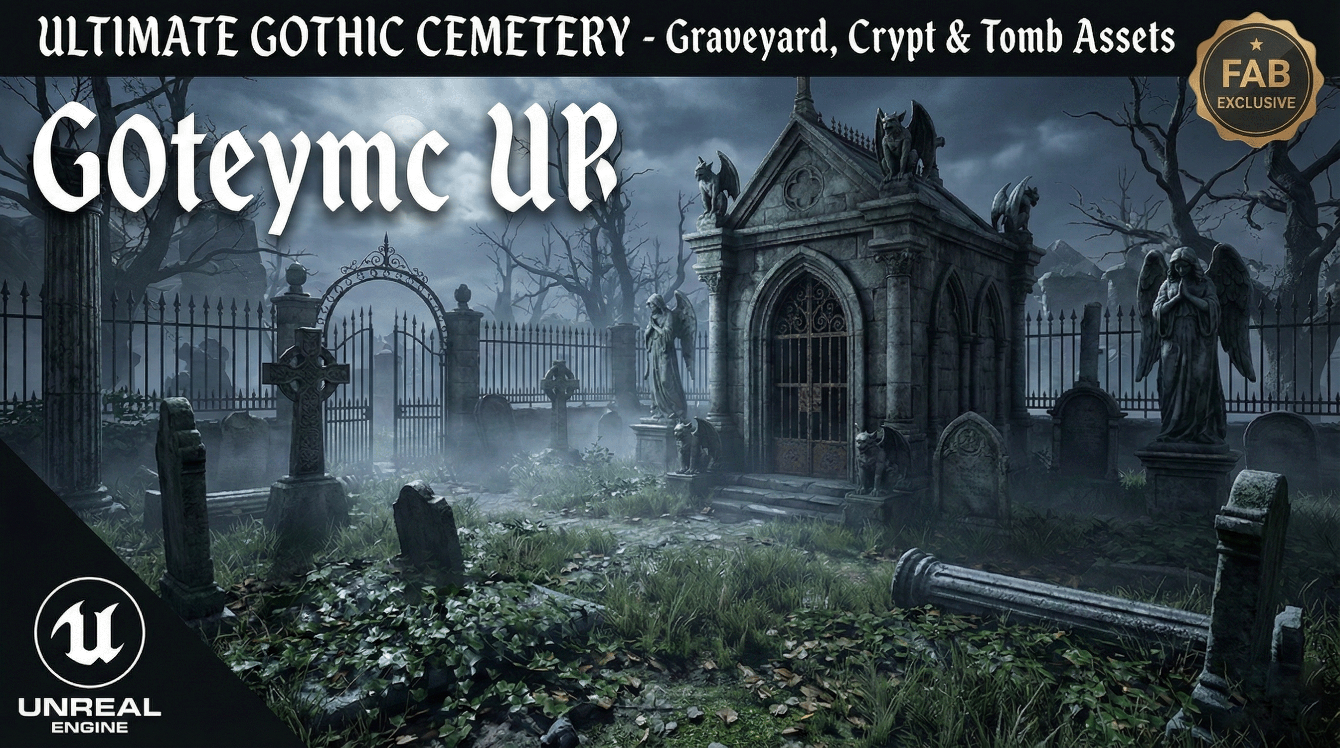 Ultimate Gothic Cemetery - Graveyard, Crypt & Tomb Assets | Fab