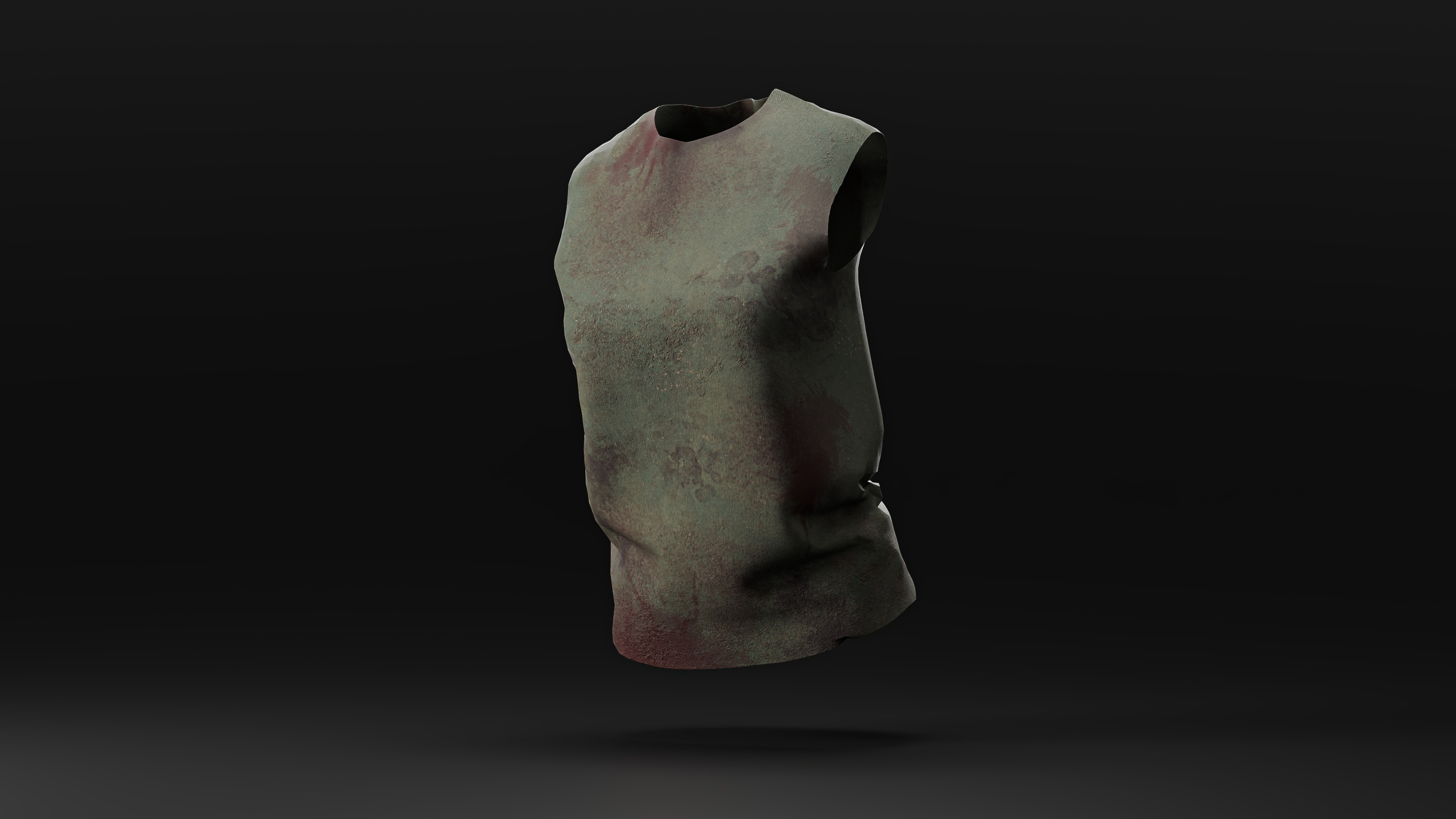 Media 1 for listing Dirty Sleeveless T-Shirt (Survival Game Clothing, 4K PBR)