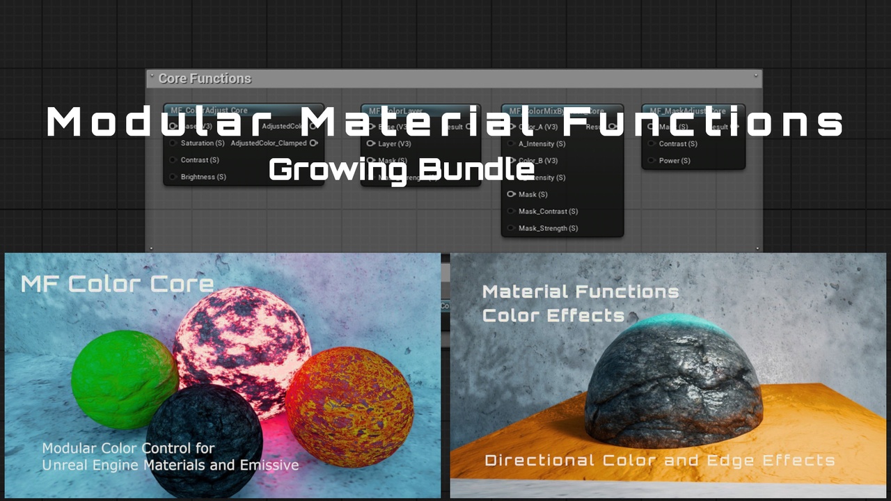 Media 1 for listing Modular Material Functions – Growing Bundle