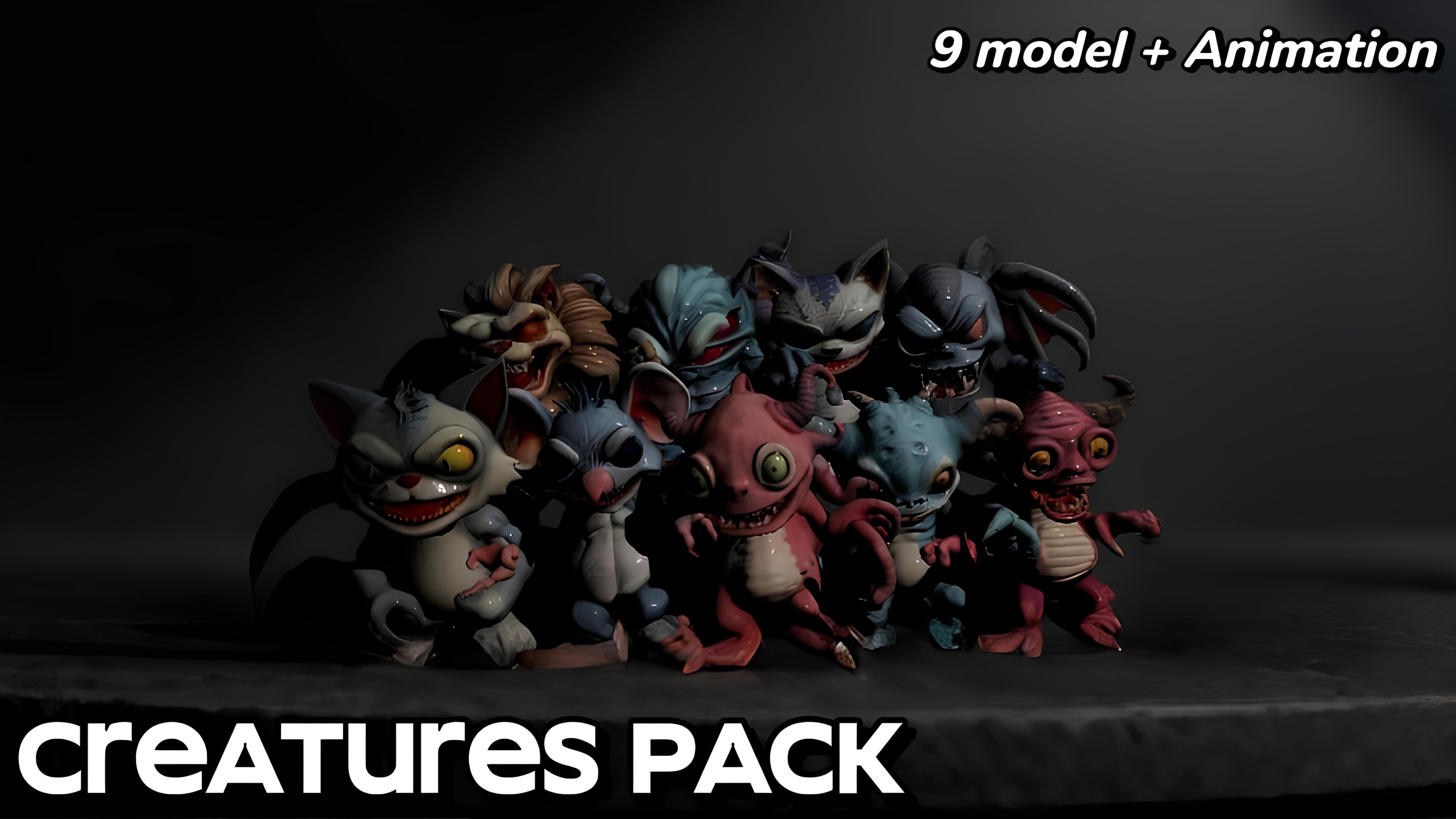 Monster Creatures - Cartoon-Style | Fab