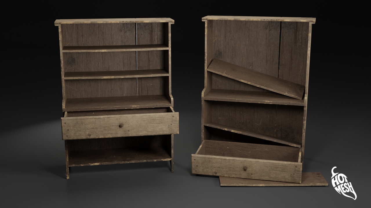 Media 1 for listing OPTIMIZED WOODEN MEDIEVAL SHELF