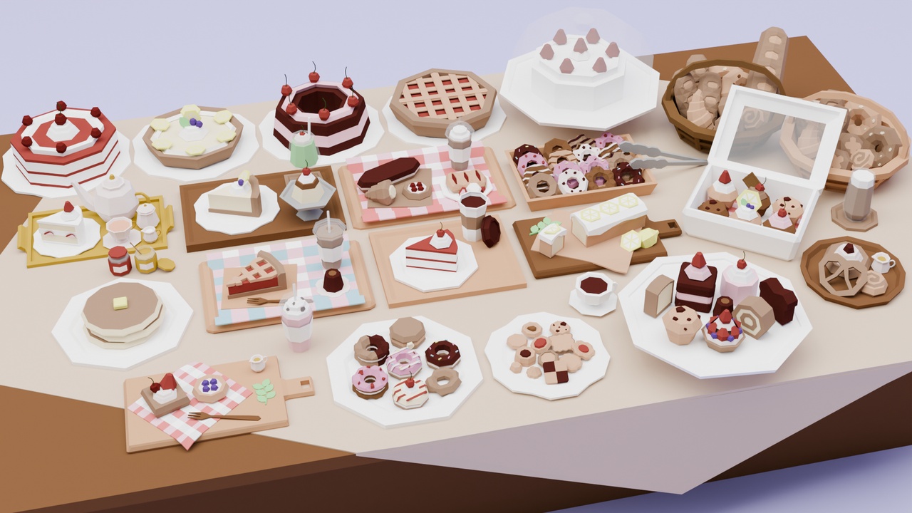 Media 1 for listing LowPoly_BakeryPack