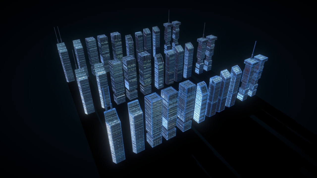 Media 1 for listing Simple Sci-Fi Futuristic Distance Deco Rooftops