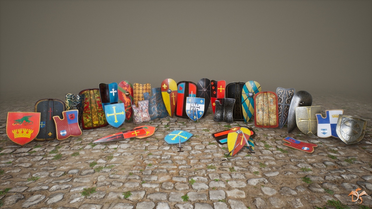 Media 1 for listing Medieval Props: Decorative Weapons Elements