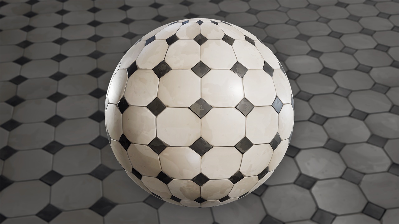 Media 1 for listing Stylized Floor Tiles 01A - Material