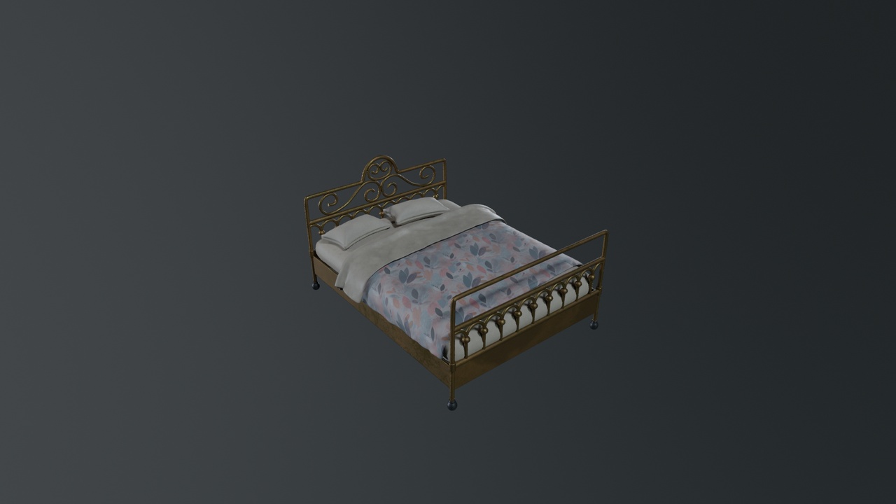 Media 1 for listing Bed  - 3D Art By CrazyCat.JJ