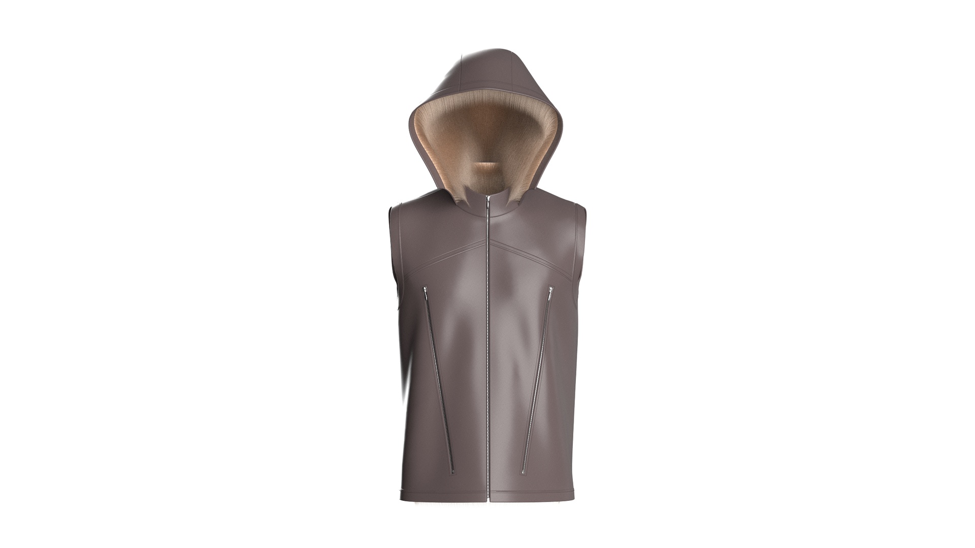 Media 1 for listing Men Leather Gilet Vest With Fur Lining | High Poly