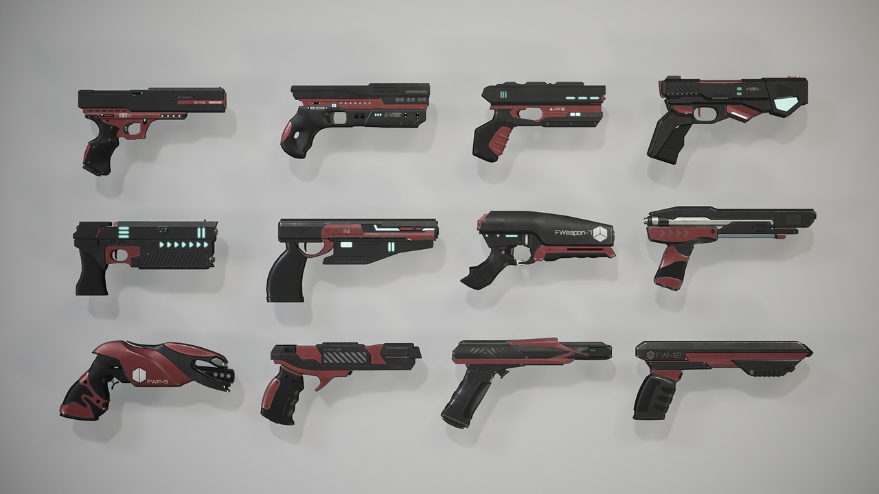Futuristic Weapons Pack 2 | Fab