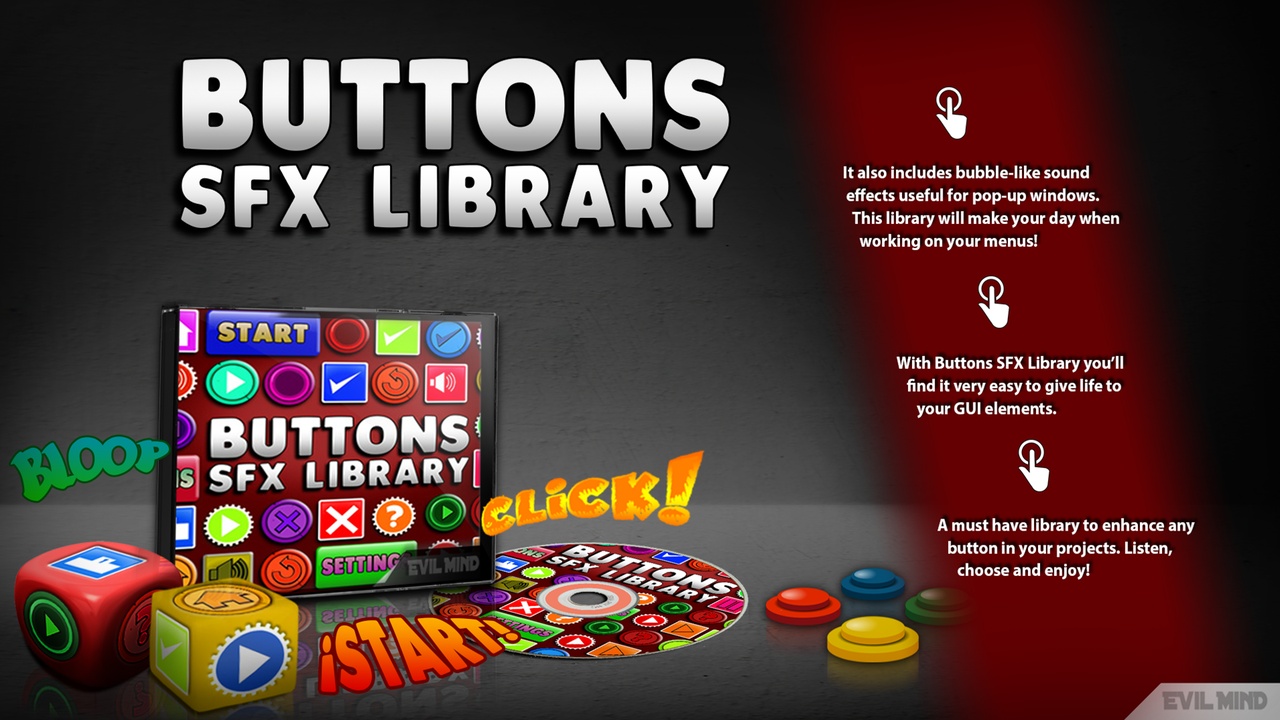 Media 1 for listing Buttons SFX Library