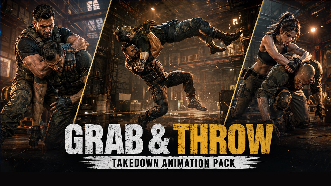 Media 1 for listing Grab & Throw Takedown Animation Pack