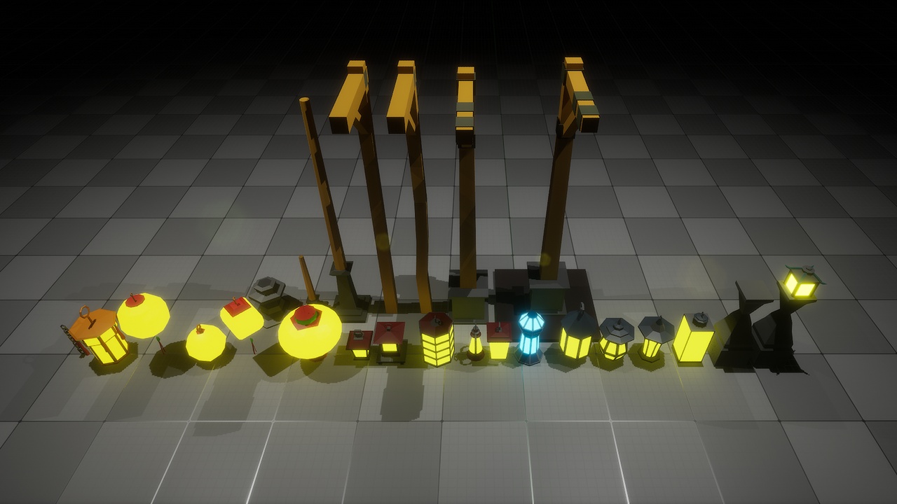 Media 1 for listing Lowpoly Lanterns