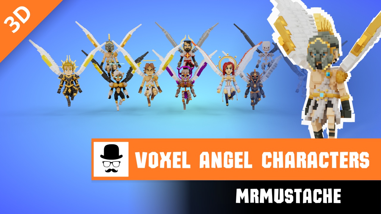 Media 1 for listing Voxel Angel Characters Pack
