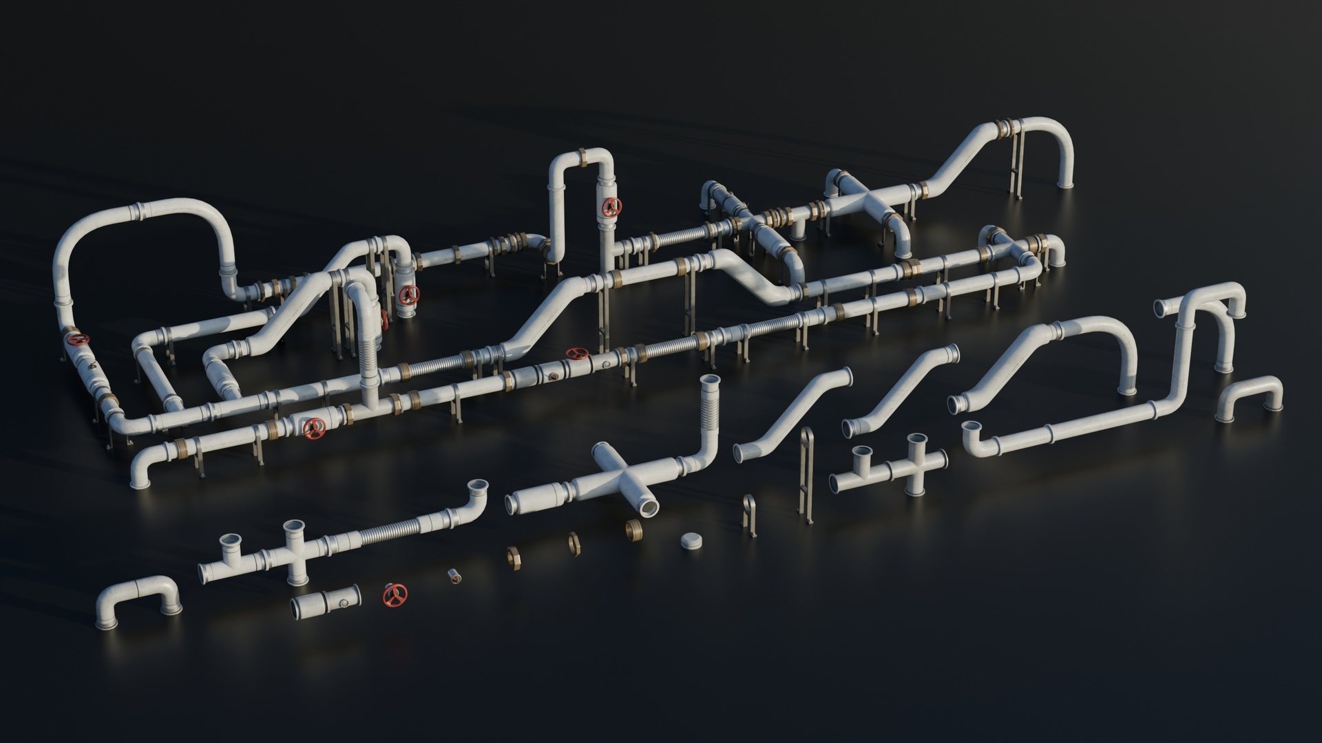 Media 1 for listing Pipes Modular System - Industrial Roof Elements Set
