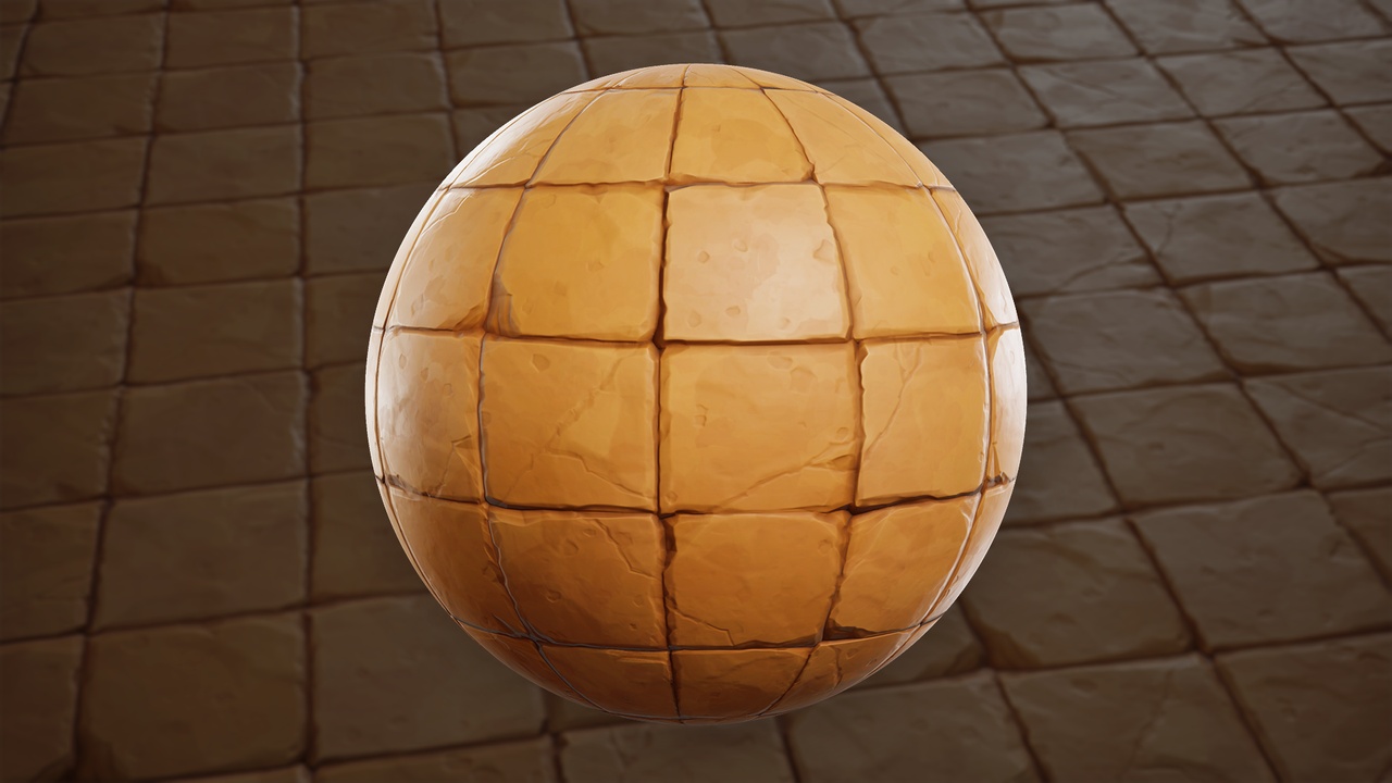 Media 1 for listing Stylized Desert Stone Floor 01A - Material