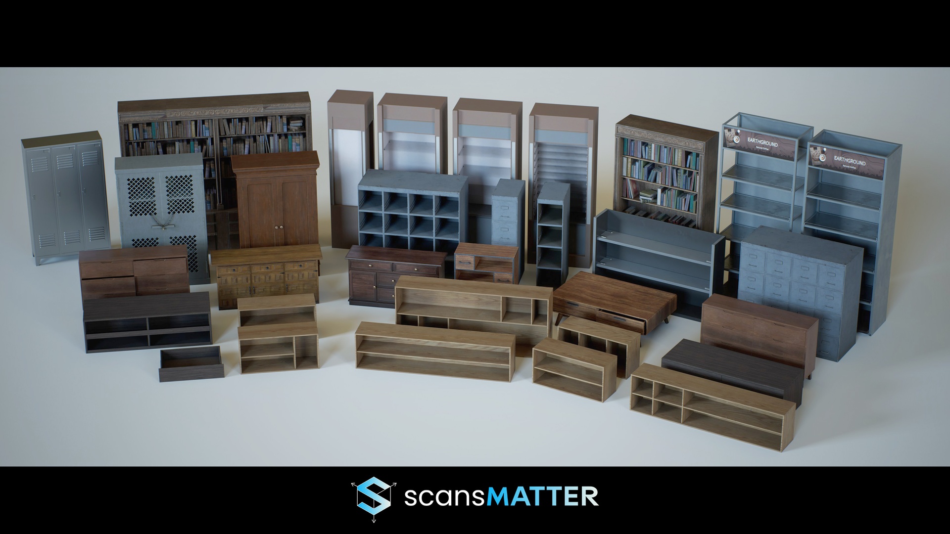 Media 1 for listing Cabinets & Closets Kit - Game-Ready, Cabinets & Closets 3D Assets
