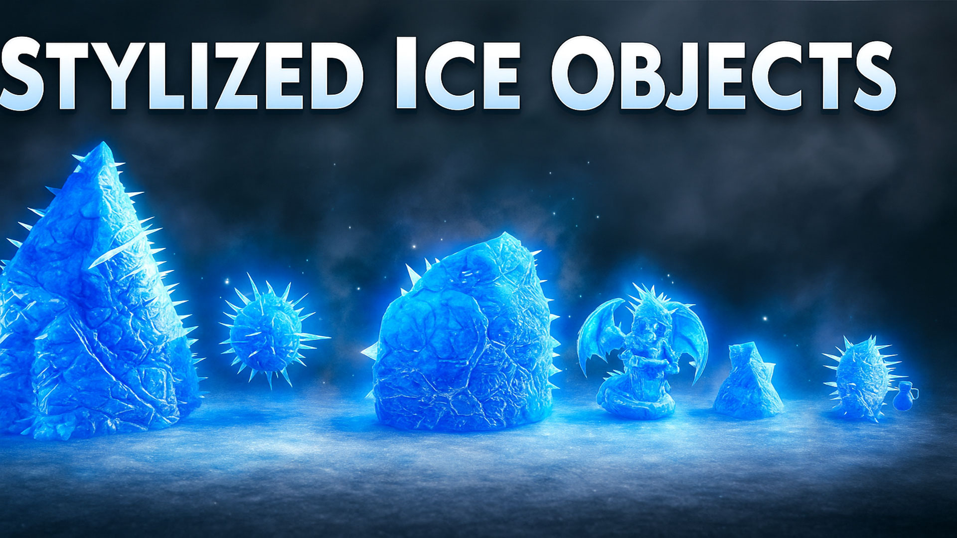 Stylized Ice Object Pack – Unreal Engine Niagara VFX | Fab