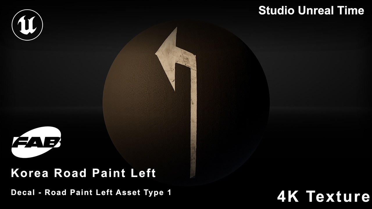 Media 1 for listing Korea Road Paint Decal Left Type 1