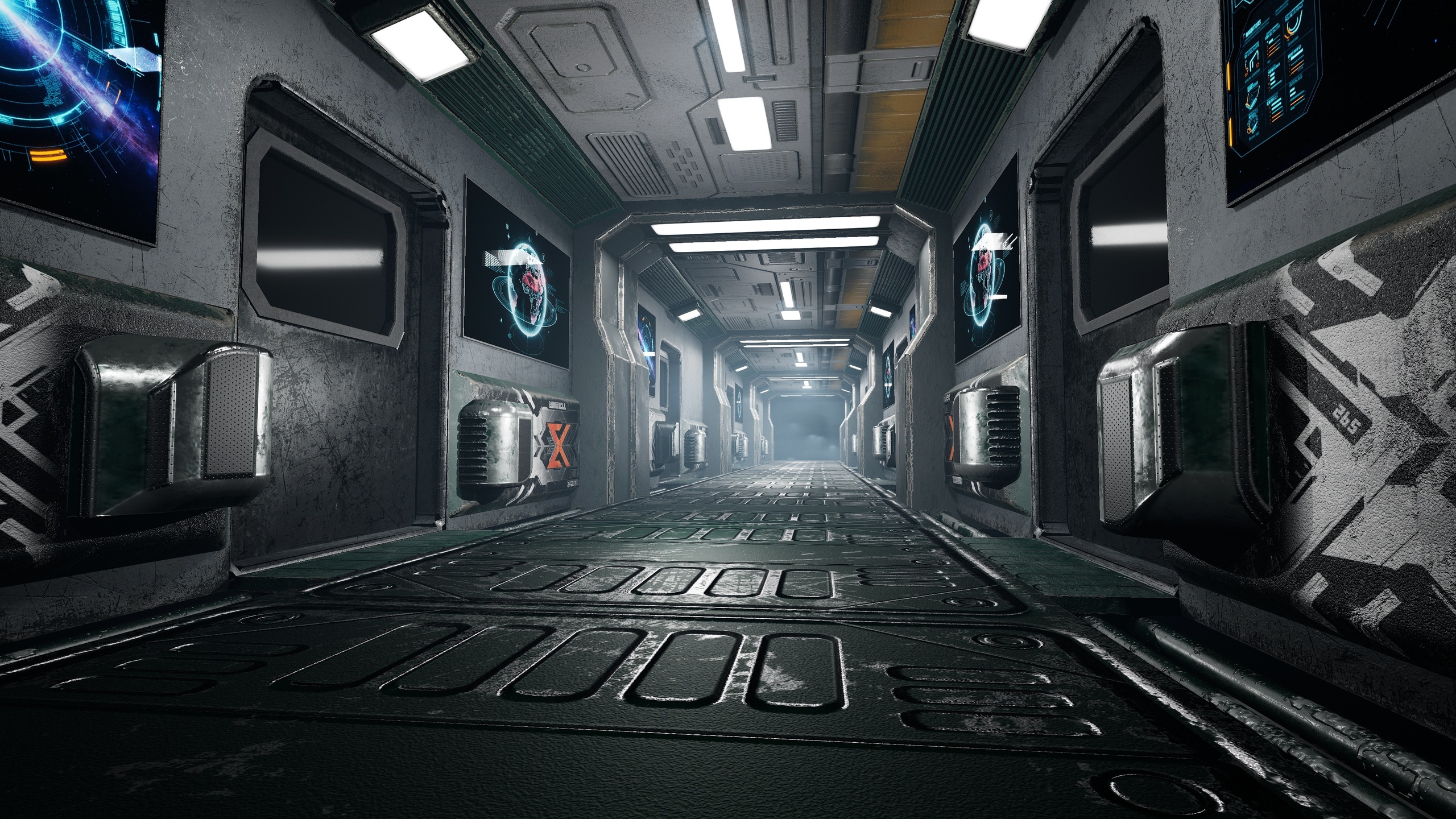 Media 1 for listing NEXUS CORE - Sci-Fi Spaceship Corridor | Futuristic Modular Hallway.