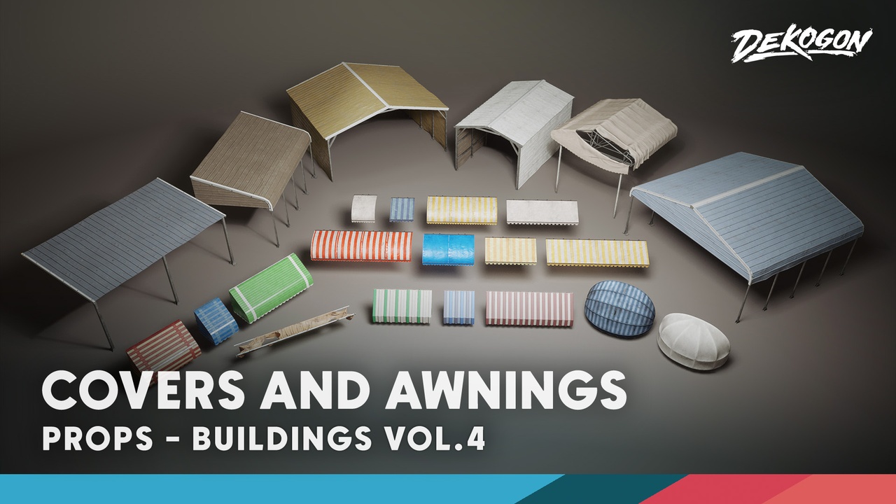 商品 Buildings VOL.4 - Covers and Awnings (Nanite and Low Poly) 的媒体 1