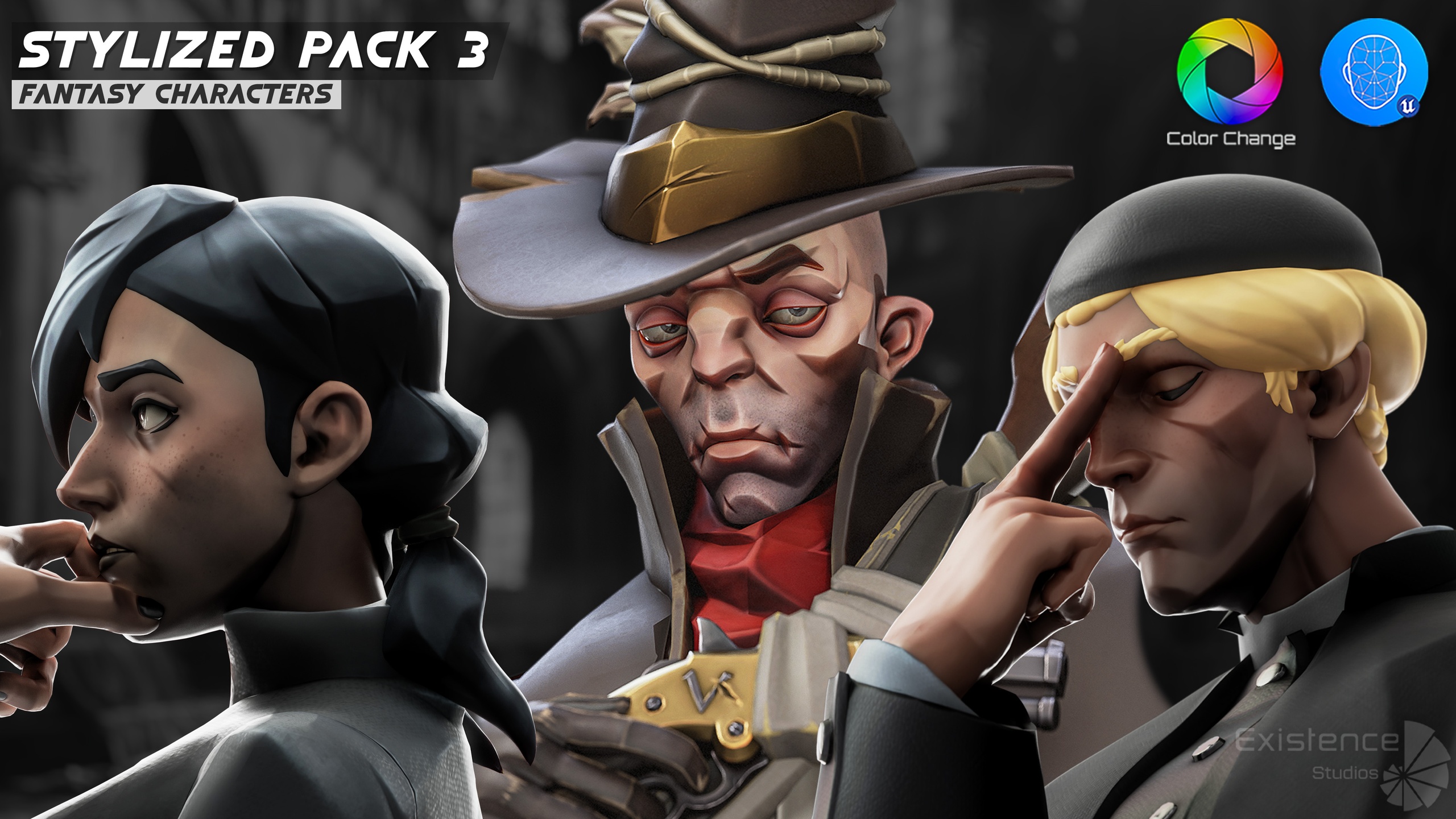 Media 1 for listing 3 in 1 - Creature Pack 3 - Cleric Priest - Nurse Plague - Monster Hunter - #71