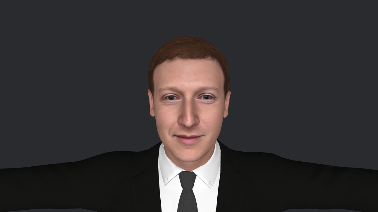 Media 1 for listing Mark Zuckerberg Hyper Realistic Full Body Fully Rigged 3D Character